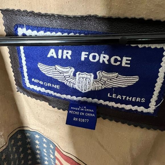 Air Force Airborne Leather Jacket Large - Picture 4 of 5